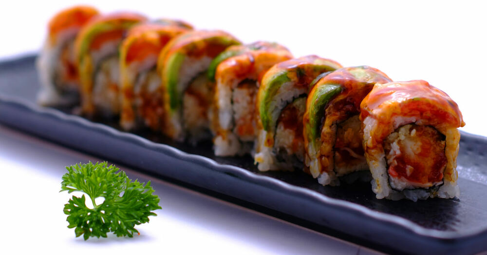 Flaming Rainbow Roll